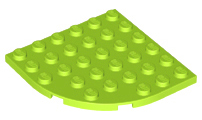 LEGO® los onderdeel Plaat Rond in kleur Limoen 6003