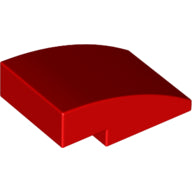 LEGO® los onderdeel Dakpan Gebogen in kleur Rood 24309