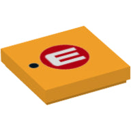 LEGO® Tegel met Motief Helder Licht Oranje 3068bpb0683