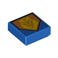 Plaatje in Gallery viewer laden, LEGO® los onderdeel Tegel met Motief Blauw 3070bpb097