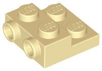 LEGO® los onderdeel Plaat Aangepast in kleur Geelbruin 99206