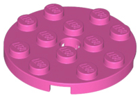 LEGO® los onderdeel Plaat Rond in kleur Donker Roze 60474