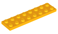 Plaatje in Gallery viewer laden, LEGO® los onderdeel Plaat Algemeen Helder Licht Oranje 3034