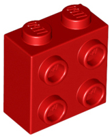 Plaatje in Gallery viewer laden, LEGO® los onderdeel Steen Aangepast in kleur Rood 22885
