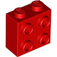 LEGO® los onderdeel Steen Aangepast in kleur Rood 22885