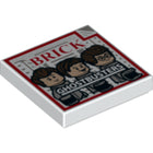 LEGO® los onderdeel Tegel met Motief Wit 3068bpb0950
