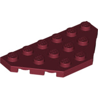 LEGO® los onderdeel Wig Plaat in kleur Donkerrood 2419