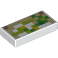 Plaatje in Gallery viewer laden, LEGO® los onderdeel Tegel met Motief Wit 3069bpb0487