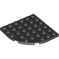 LEGO® los onderdeel Plaat Rond in kleur Zwart 6003