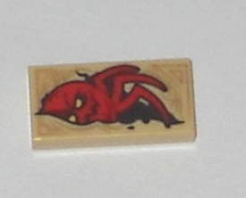 LEGO® los onderdeel Tegel met Motief Geelbruin 3069bpb0441