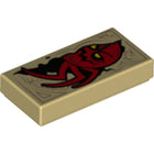 LEGO® los onderdeel Tegel met Motief Geelbruin 3069bpb0441