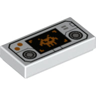 LEGO® los onderdeel Tegel met Motief in kleur Wit 3069bpb442