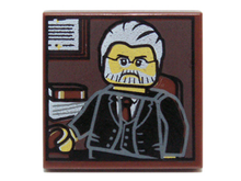 Plaatje in Gallery viewer laden, LEGO® Tegel met Motief Roodachtig Bruin 3068bpb0699