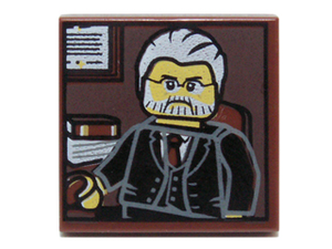 LEGO® Tegel met Motief Roodachtig Bruin 3068bpb0699