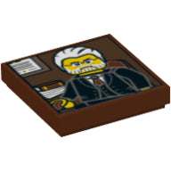 LEGO® Tegel met Motief Roodachtig Bruin 3068bpb0699