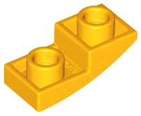 Plaatje in Gallery viewer laden, LEGO® los onderdeel Dakpan Gebogen Helder Licht Oranje 24201