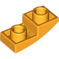 LEGO® los onderdeel Dakpan Gebogen Helder Licht Oranje 24201