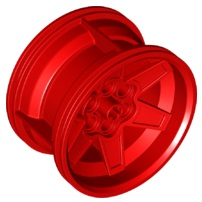 LEGO® los onderdeel Wiel in kleur Rood 15038