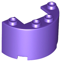 LEGO® los onderdeel Cilinder in kleur Donkerpaars 24593