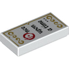 LEGO® los onderdeel Tegel met Motief Wit 3069bpb0507