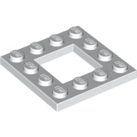 LEGO® los onderdeel Plaat Aangepast in kleur Wit 64799