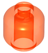 LEGO® los onderdeel Hoofd Doorzichtig Neon Oranje 28621