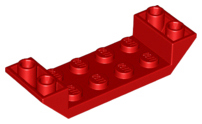 LEGO® los onderdeel Dakpan Omgekeerd in kleur Rood 22889