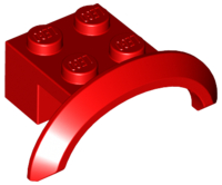 LEGO® los onderdeel Spatbord in kleur Rood 98282