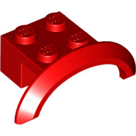 LEGO® los onderdeel Spatbord in kleur Rood 98282