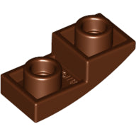 LEGO® los onderdeel Dakpan Gebogen Roodachtig Bruin 24201