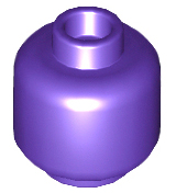 LEGO® los onderdeel Hoofd in kleur Donkerpaars 3626c