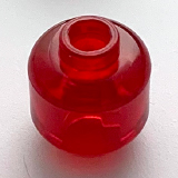 LEGO® los onderdeel Hoofd in kleur Doorzichtig Rood 3626c
