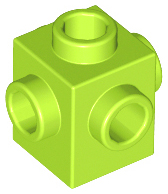Plaatje in Gallery viewer laden, LEGO® los onderdeel Steen Aangepast in kleur Limoen 4733