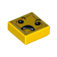 LEGO® los onderdeel Tegel met Motief Geel 3070bpb114
