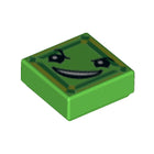 LEGO® los onderdeel Tegel met Motief Fel Groen 3070bpb112
