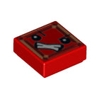 LEGO® los onderdeel Tegel met Motief Rood 3070bpb110