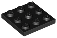 LEGO® los onderdeel Plaat Algemeen in kleur Zwart 11212