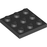 LEGO® los onderdeel Plaat Algemeen in kleur Zwart 11212