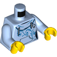 Plaatje in Gallery viewer laden, LEGO® Lijf met Motief Helder Lichtblauw 973pb2680c01