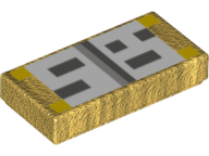 LEGO® los onderdeel Tegel met Motief Parel Goud 3069bpb0568
