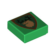LEGO® los onderdeel Tegel met Motief Groen 3070bpb119