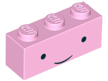 LEGO® los onderdeel Steen met Motief Fel Roze 3622pb069