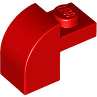 LEGO® los onderdeel Dakpan Gebogen in kleur Rood 6091