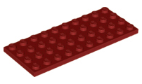 LEGO® los onderdeel Plaat Algemeen in kleur Donkerrood 3030