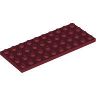 LEGO® los onderdeel Plaat Algemeen in kleur Donkerrood 3030