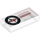 LEGO® los onderdeel Tegel met Motief Doorzichtig 3069bpb0588