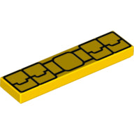 LEGO® los onderdeel Tegel met Motief in kleur Geel 2431pb457
