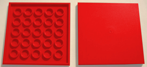 LEGO® los onderdeel Tegel Algemeen in kleur Rood 10202