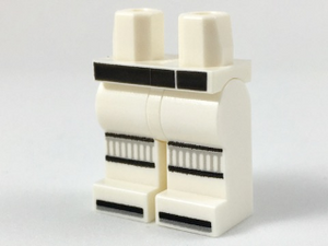 LEGO® los onderdeel Benen met Motief Wit 970c00pb0710