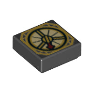 Plaatje in Gallery viewer laden, LEGO® los onderdeel Tegel met Motief Zwart 3070bpb117